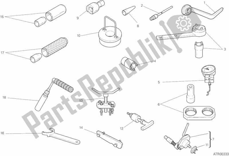 All parts for the 01a - Workshop Service Tools of the Ducati Diavel FL AUS 1200 2017